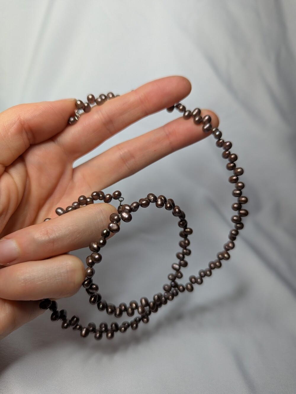 Brown Genuine Freshwater Pearl Multi-Strand Wrap Bracelet - Picture 6 of 10